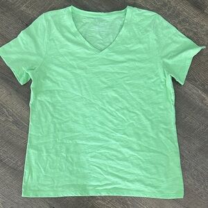 Talbot’s Mint Green V-Neck Women's Top